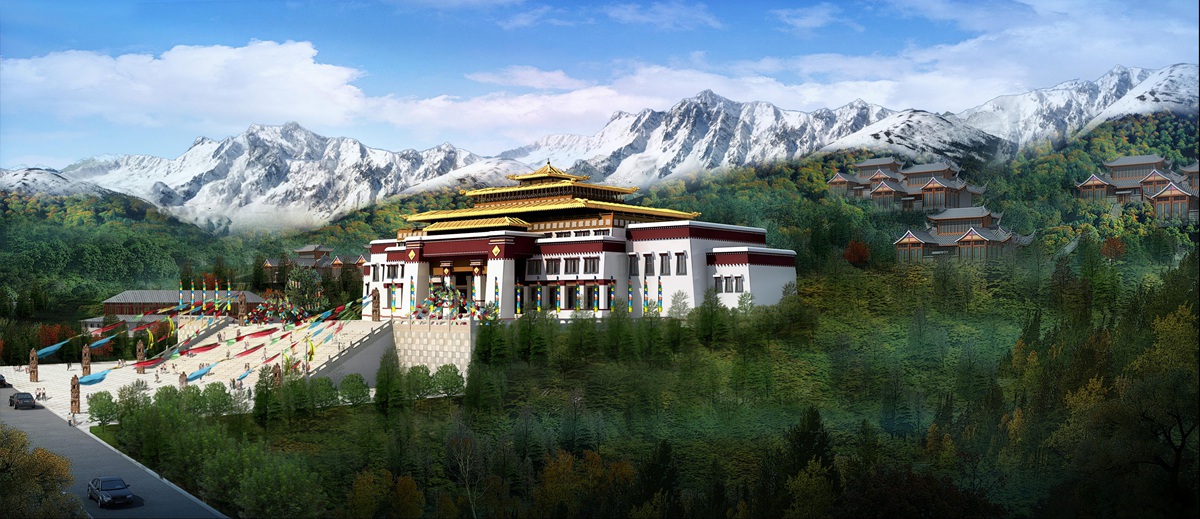 牧羊场夏天透视